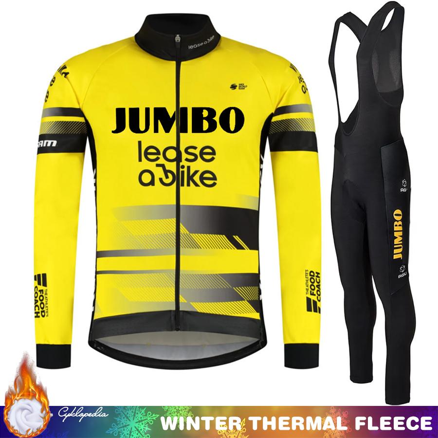 Herrcykelkläder Vinter Termisk Fleece Cykelbyxor JUMBO Man Set Tröja Kläder Cykeldräkt Herroutfit 2026 Byxor Cykel