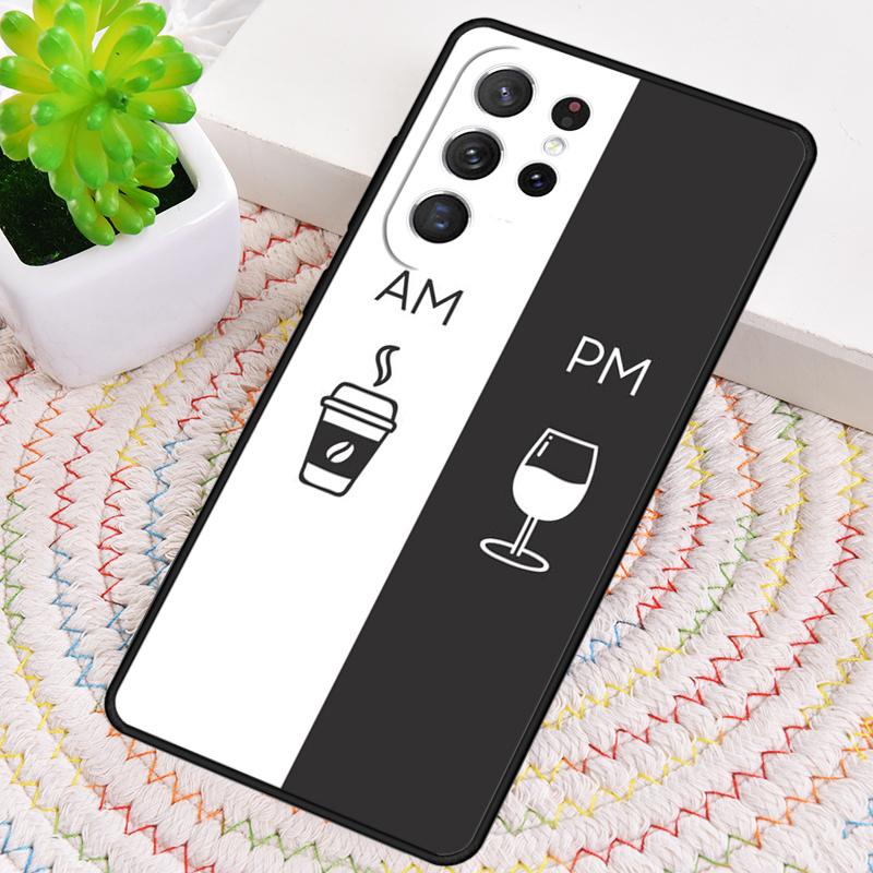 Coffee Wine Cup Phone Case for Samsung Galaxy note 10 pro S26 Ultra S23 S24 FE S25 S21 S22 PLUS shockproof Cove