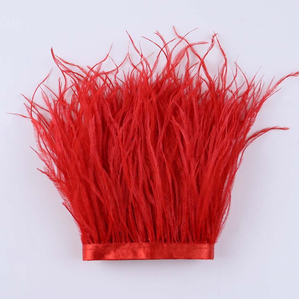 Feather 6-18CM Natural White Black Ostrich Feathers Trim for Wedding Dress Clothing Accessories Party Decoration Plume Fringe