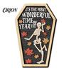 Entrance Door Hanging Signs Vintage Halloween Wooden Decor, Coffin-Shaped Tabletop Ornaments, Freestanding & Decorations for Home Ornament Mantel