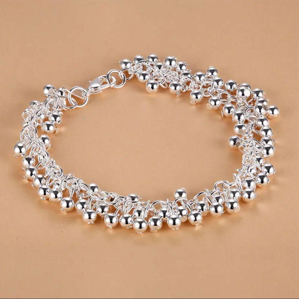 

wholesale 925 Sterling Silver Bracelets Grape beads For Women Exquisite Student Girlfriend Jewelry Accessories Wedding gift
