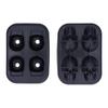 4Grids Ice Mold SkullShape NonStick Ice Cubes Maker Mold for Home Bar Restaurant
