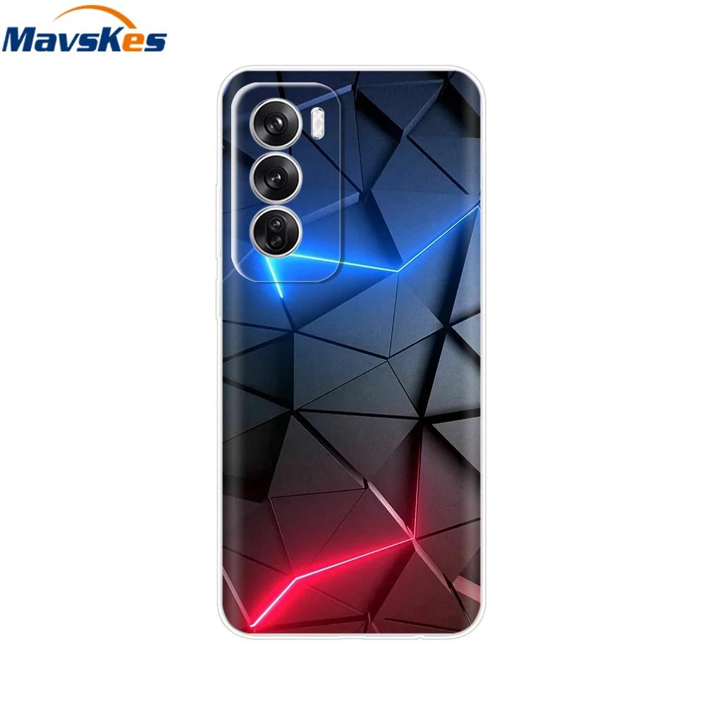 OPPO Reno 12 Pro 5G Case Fashion Flower Silicone Phone Case For OPPO Reno 12 Cover Reno12 Pro Bumper 2024 Soft Black TPU Fundas