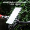 Anti-Shake Bike Phone Holder Adjustable Bicycle Cell Phone Holder Aluminum Alloy Phone Bracket for Cycling Bicycle Accessories