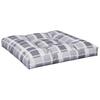 2 Piece Pallet Cushions Gray Checkered Pattern Fabric
