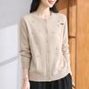 Hengyuanxiang Women's Autumn Round-Neck Knit Cardigan for Mature Women