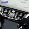 Opel Corsa E X15 2015 2016 2017 2018 2019 LHD RHD için Araba Merkezi Klima Çıkış Çerçevesi Gerçek Yumuşak Karbon Fiber Çıkartma İç Trim