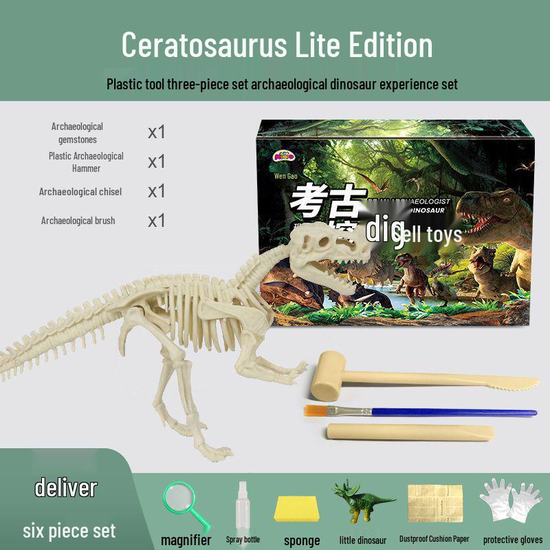 Dinosaur Fossil Excavation Toy: Gem and Skeleton Treasure for Kids