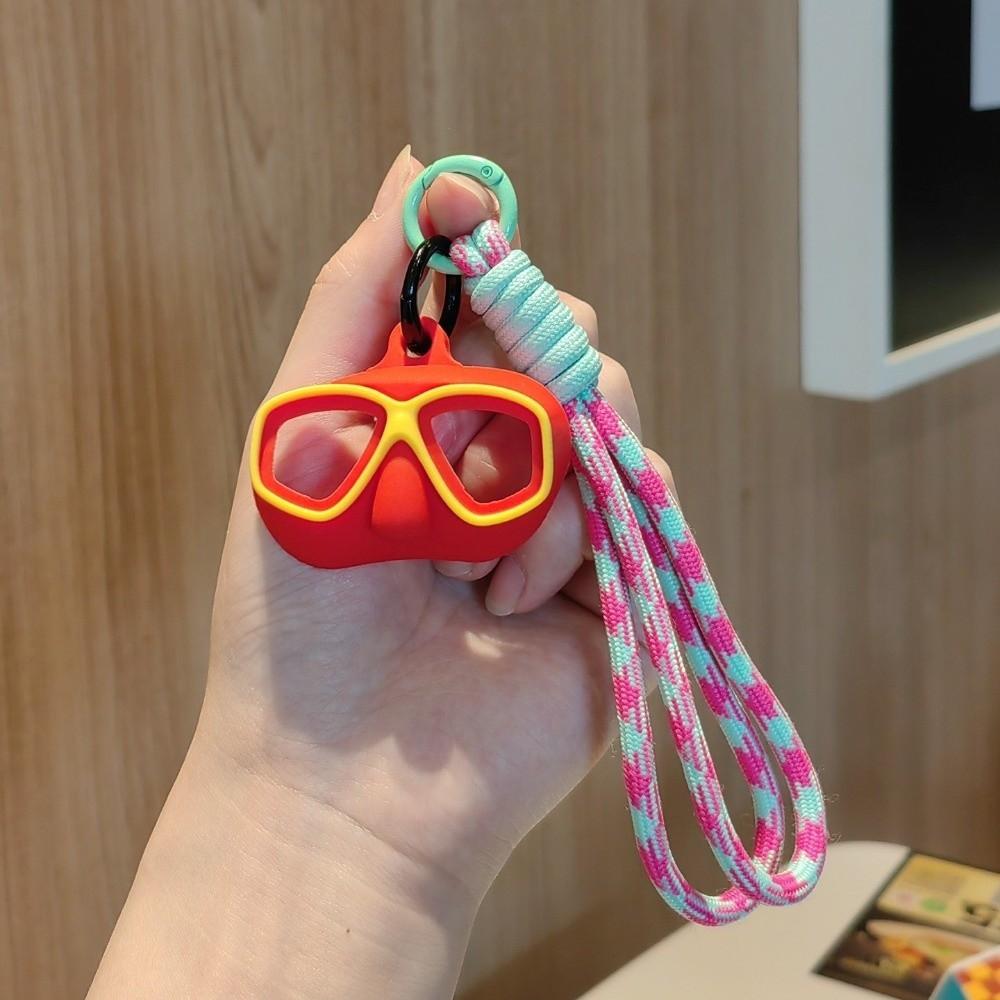 Mini Braided Rope Keyring Creative Bag Charm Delicate Diver Goggles Keychain Party Favor