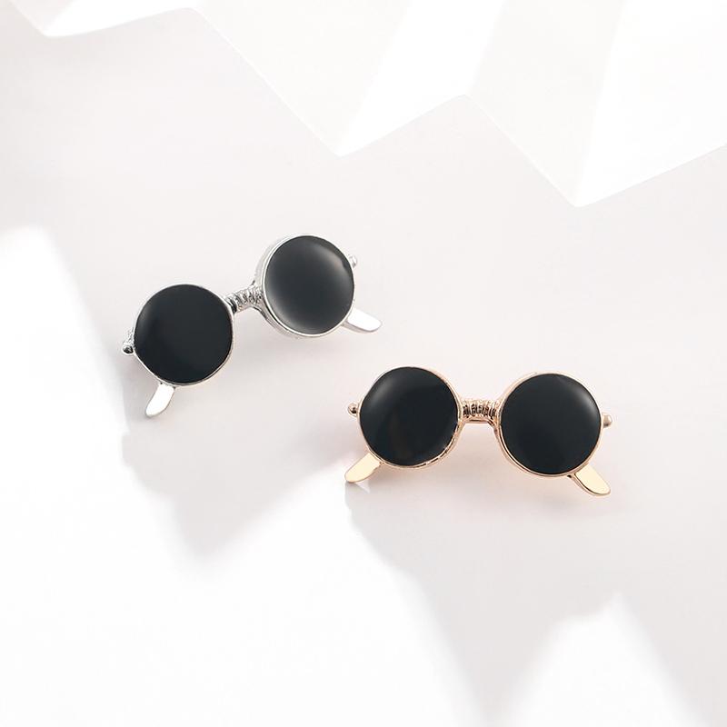 Oldschool Vintage Sunglasses Brooches Trinkets Unisex Enamel Pins Cartoon Small Glasses Badge Suit Shirt Metal Jewelry Drop Oil