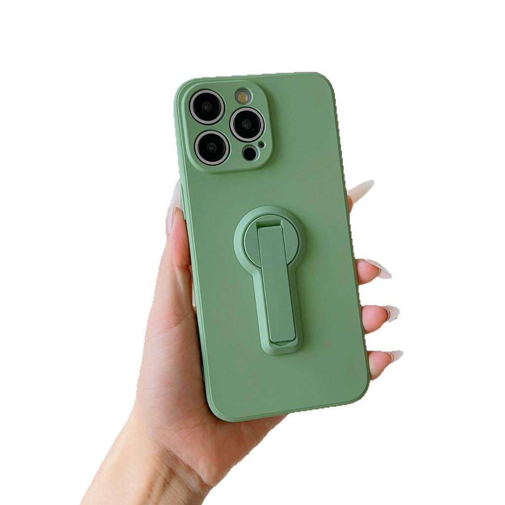 Applicable To IPhone 16 Straight Edge Liquid Mobile Phone Case Multi-function Rotating Bracket Apple 15PRO Anti-fall TPU