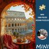 1000pcs Mini Puzzle Autumn Roman Colosseum Scenery Puzzle Stress Relief Brain Teaser Fun Home Decor Family Interaction Creative Game Unique Colorful V