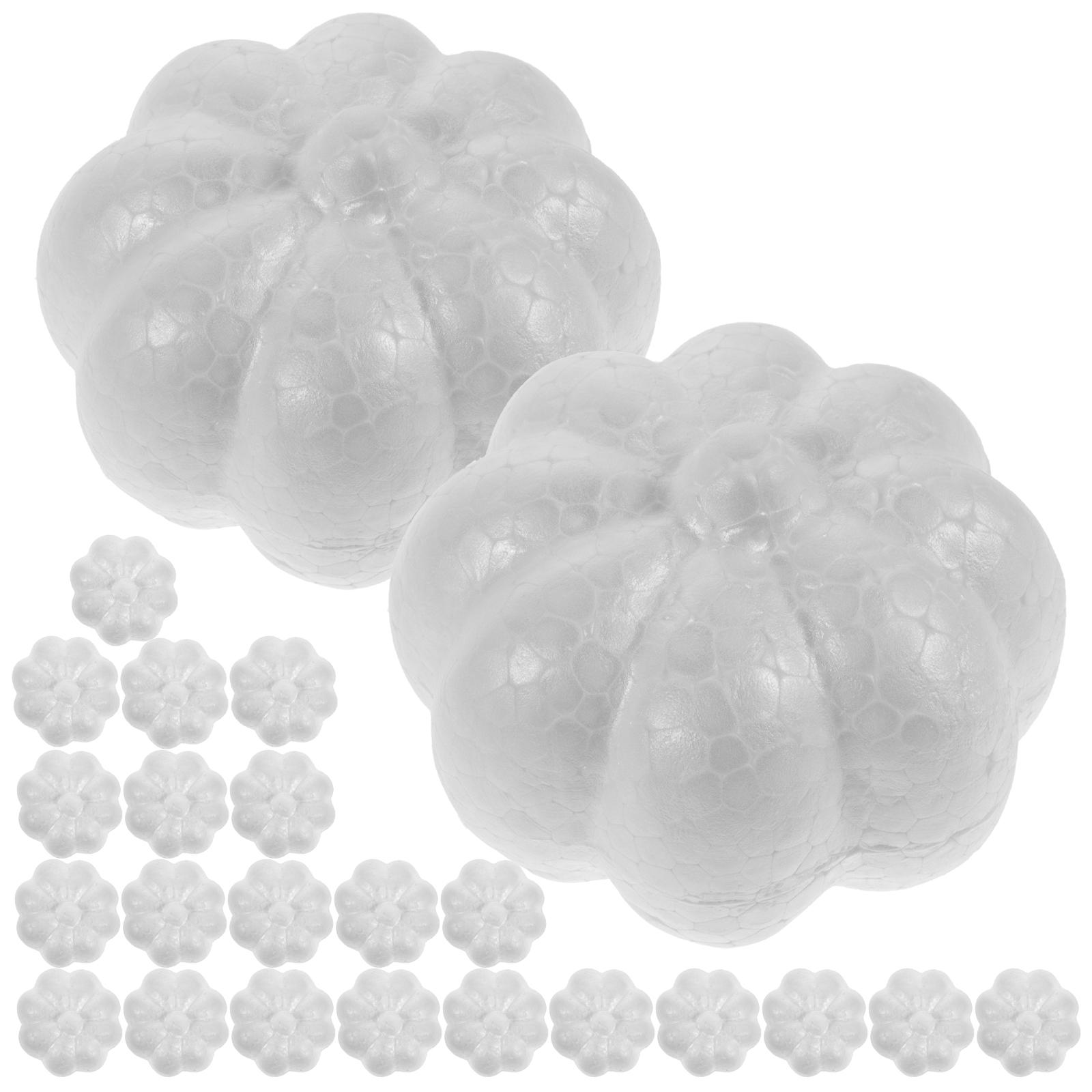 

24 шт. Пенопластовые принадлежности для вырезания тыкв Сделай сам Искусственное украшение Симуляция Декор Украшения Хэллоуин Яркое ремесло 8.50X8.50X6.00CM белый