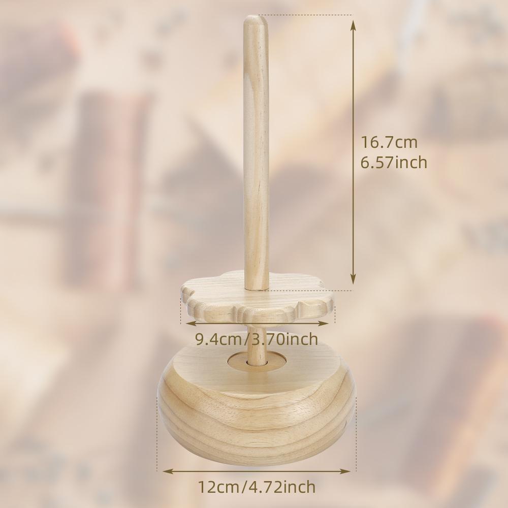 1pcs Wooden Yarn Winder Stand, Hand Weaving Winding Shaft Stand, Rotatable Yarn Spinding Tool, DIY Knitting Crochet Yarn Rack