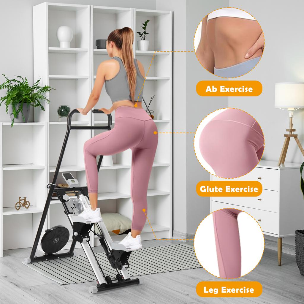 Folding Stair Stepper - Vertical Climber Machine for Full Body Cardio, Compact Home Gym Equipment