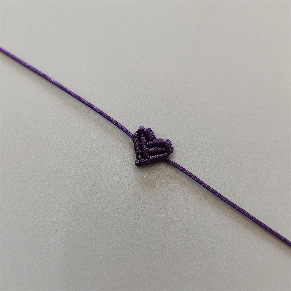 Hand Knitting Peach Heart-Shaped Lucky Red Rope Bracelet  Adjustable Women Bestie Charm Simple Men Couple Lovers  Gift