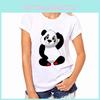 Stylish Women T Shirt Tops Featuring Adorable Panda Print For Summer Casual Wear