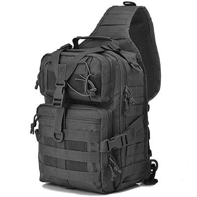 Body Crossbody Large Capacity [FUPUTWO] Bag, Tactical, Bag, Shoulder, Military, Waterproof, (Black)