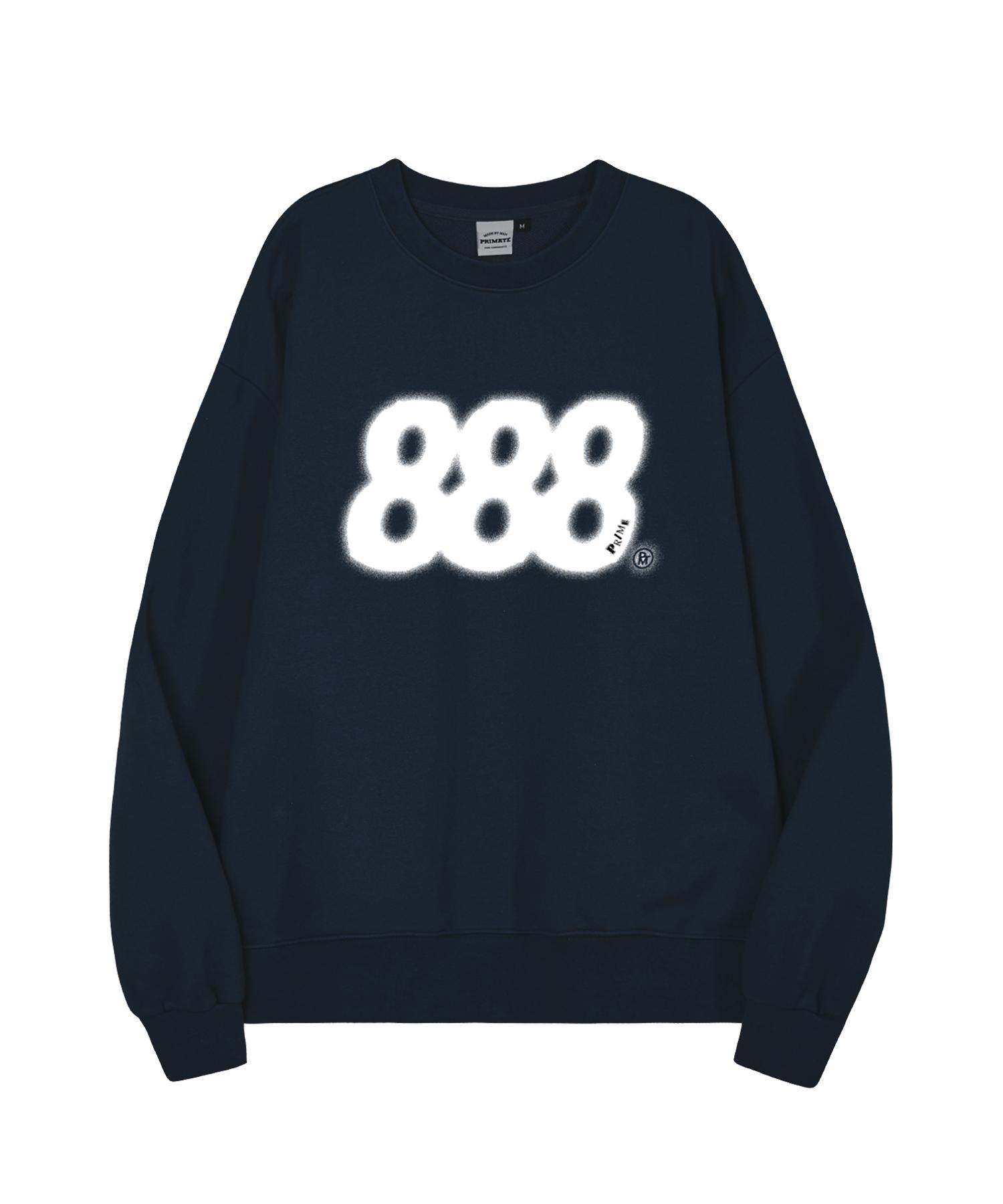 Prime Eight [Fleece-Lined/Non-Fleece-Lined] Cult Oversized Sweatshirt 6 Colors (Type A) White Melange [No Fleece]/L