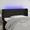 3123360 vidaXL LED Headboard Black 93x16x78-88 Cm Fabric