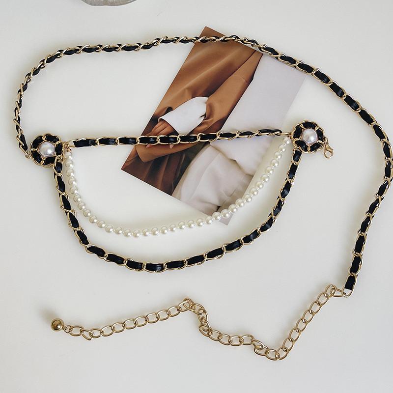 Chic Multi Layered Pearl And Gold Metal Waist Chain For Women Ideal For Fashion Forward Styles