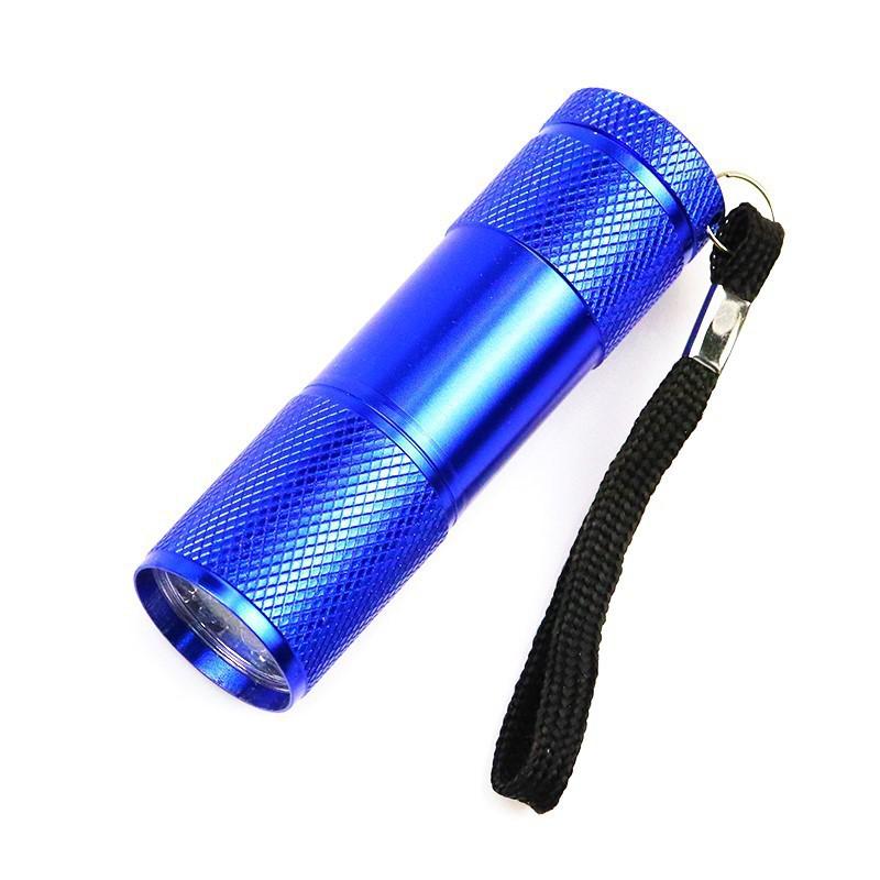 1/2/5Pcs 395nm UV Flashlight, 9LED Purple Light Anti-Skid Torch with Rope, Professional Portable Gadget
