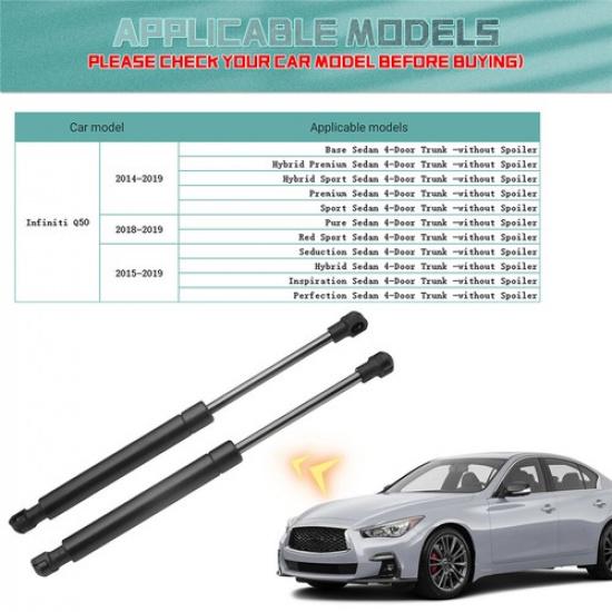 2x Rear Trunk Tailgate Lift Support Gas Spring Shock Struts For INFINITI Q50