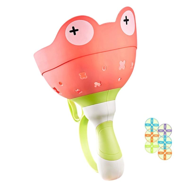 

Flying Saucer Launching Outdoor Activity Toy Funny Bamboo Dragonflies Garden Play Toy for Child Goodie Bag Fillers Kids Toy червоний