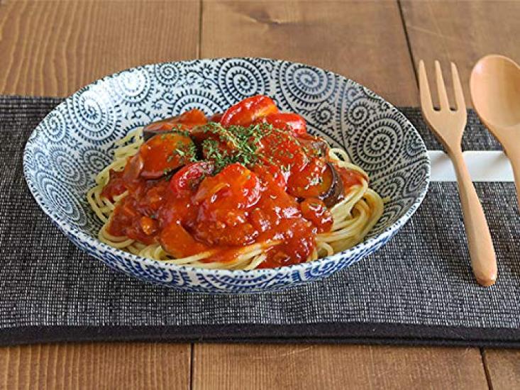 Tableware East Dyed Octopus Pasta Bowl Set of 3 Pasta Plates Large Plates Curry Plates (Old Arabesque) (Outlet Included)