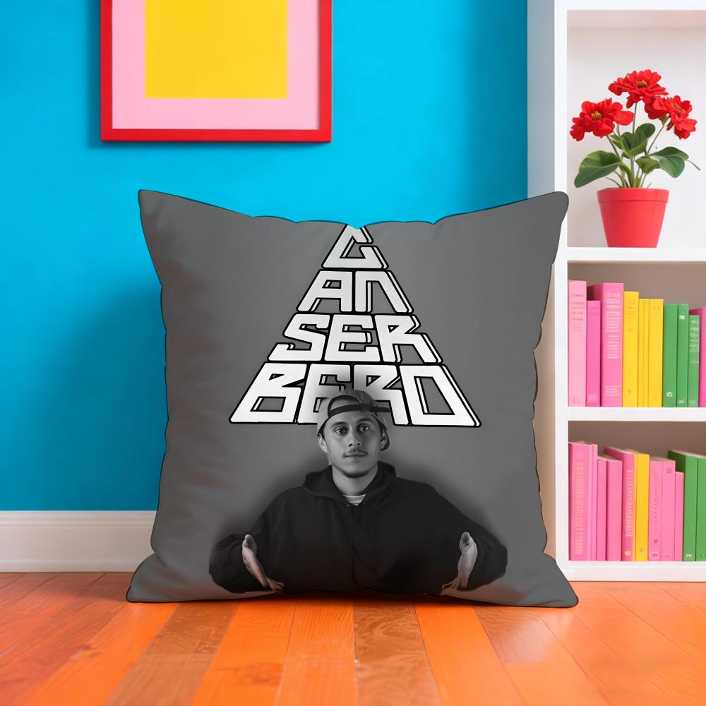 CCanserbero Singer Pillow Case Cushion Cover Soft  EasyWash Pillow Case  Versatile For Couch Bed Travel And Office