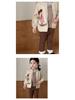 Children's Korean Style Autumn Outfits: Girls' Cardigan Coat Set