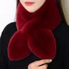 Winter Faux Kaninchenfell Schal Für Damen Mädchen Schal Weiche Plüschschals Einfarbige Nackenkragenwärmer Sachen Weihnachtsgeschenke