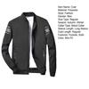 Stand Collar Long Sleeve Zipper Closure Pockets Men Jacket Spring Autumn Thin Style Solid Color Slim Baseball Jacket Coat