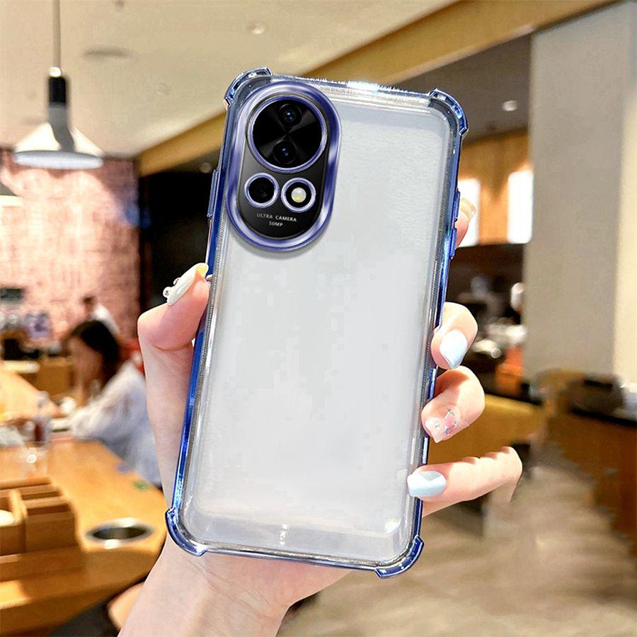 Krocktåligt objektivfodral med krockkudde för Honor X5b X7b X9a X9b X6b X6a X8c X8a X9c X7a X8b X7c 200 400 Lite Magic Huawei Nova Pläterad Silikon Baksida Genomskinligt Skydd