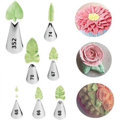 304 Nahtloses Blatt Spritztüllen Set - 7-teiliges Kuchen Dekorationswerkzeug Set