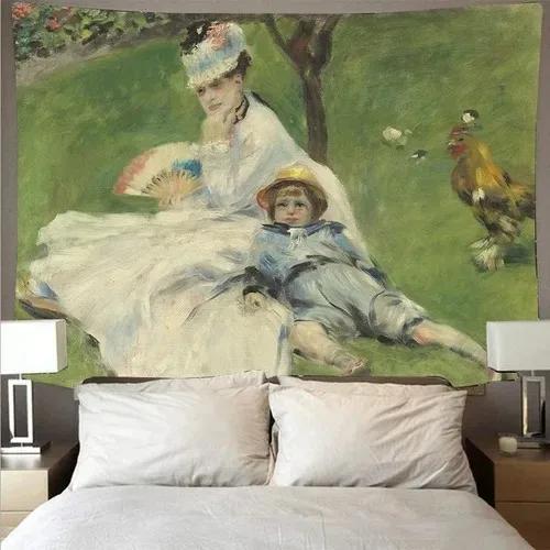 Oil Painting Style Background Tapestry Bedroom Living Room Tapestry Home Wall Decoration Tapestry