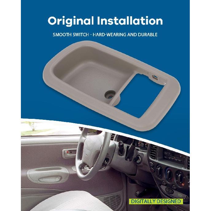 LUJUNTEC Innentürgriffe Vorne Innen Fahrerseite Links für 2000-2006 für Toyota Tundra - 2 Stück Grau - Ersetzt OE-Teile