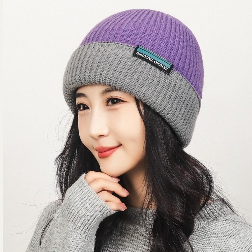 Breathable Double-faced Hat Thickened Warm Cold Hat Comfortable Knitted Hat  Winter