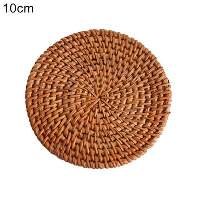 Wärmeisolierung Handgefertigte Rattanplatte Untersetzer Platzset Matte Küchen Tasse Zubehör Waren