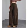 TonLion Women's High-Waist Wide-Leg Curved Casual Pants