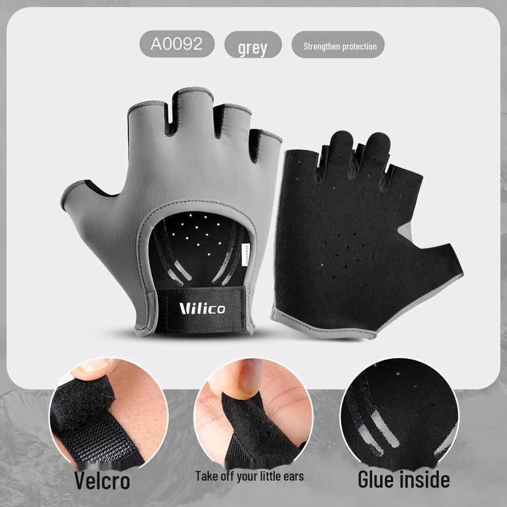 

Перчатки для йоги Vilico Lulu Summer Fitness Half-Finger: Нескользящий, износостойкий, против мозолей Large серый