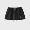 "Sweet Sports Style Mini Skirt: Elastic Waist, Air Layer Embroidery, Anti-Exposure, Versatile Sweater Material for Women."