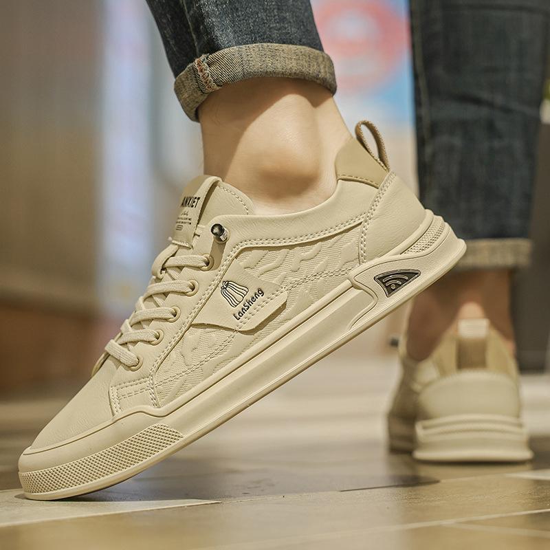 European Station Leather Casual Personality Men's Shoes Fashion Trend Leather Shoes Lazy Platform Versatile British Board Shoes Men