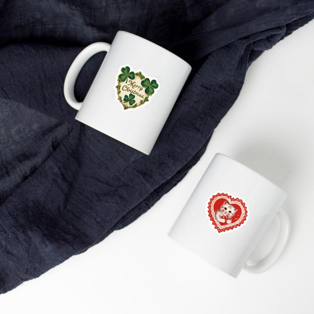 50PCS Romantic Christmas Stickers Home Decorative for Home 2025 Wall Sticker Gift Year Christmas 2025 Creative DIY Sticker