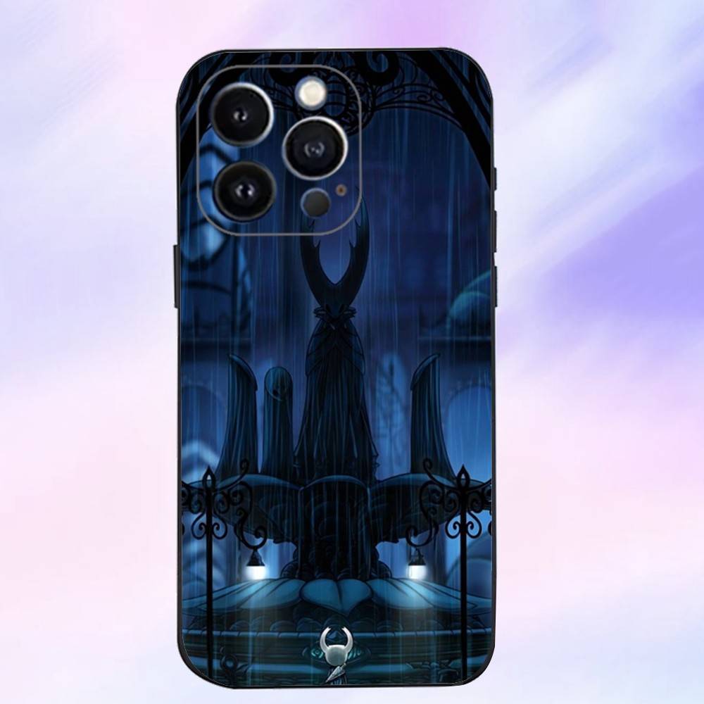 Game H-Hollow K-Knight Phone Case For iPhone 16,15,14,13,12,11 Plus,Pro Max,XS,X,XR,SE,Mini,8,7,Soft Silicone Black Cover