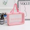 Large Capacity Waterproof PVC Makeup Bag - Portable, Transparent Travel Toiletry Organizer