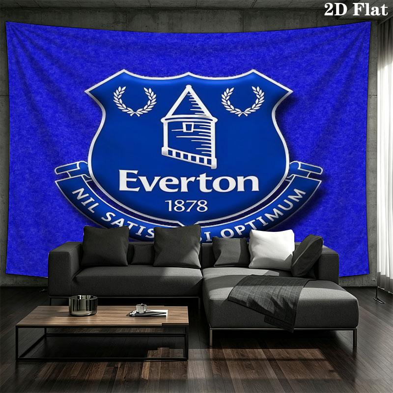 Everton F.C Wall Tapestry Aesthetic Wall Hanging Printed Fabric Blanket Decorative Tapestries for Bedroom Living Room Home Decor