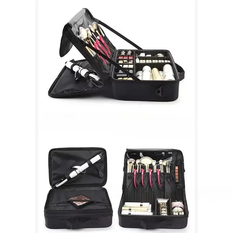 Large Capacity Makeup Kits Travel Cosmetic Bag for Women's Portable Cosmet Beauty Case Nail Tool Suitcases Lipstick Organizer