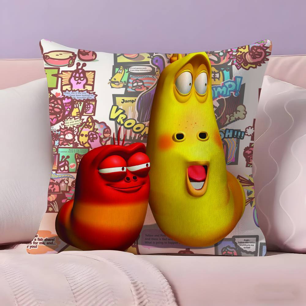 L-Larva Funny Pillow Case  Ultra Soft Skin Friendly Fabric Cloud Like Comfort & Concealed Zipper