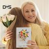 3D Pop Up Happy Mother's Day Card Artificial Flower Greeting Card with Envelope And Insert for Mom Grandma Wife Daughter